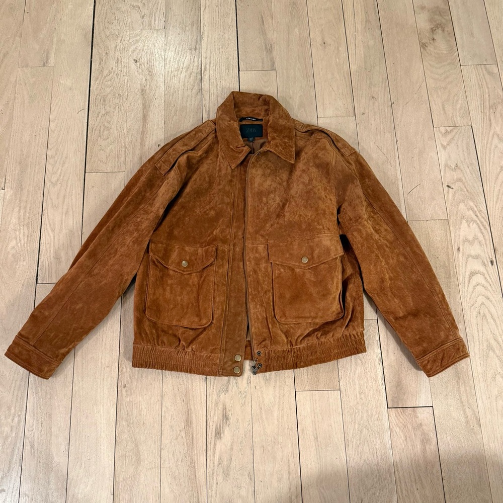 Zara Suede Bomber Jacket